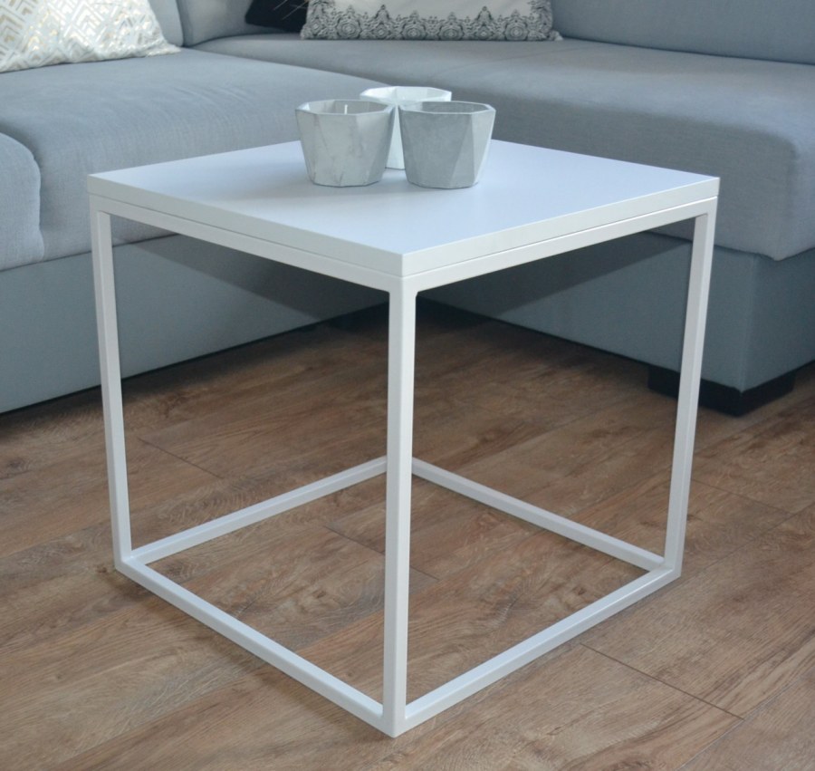 Стол журнальный 550 лофт белый