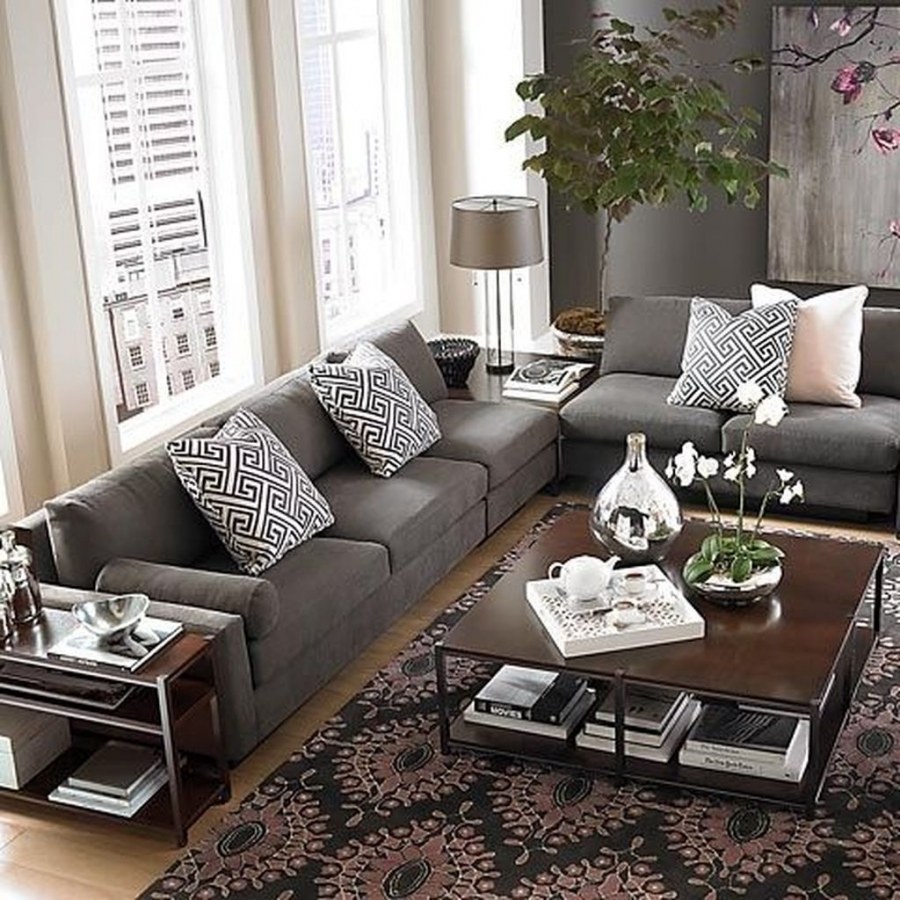 Мебель серого цвета в интерьере