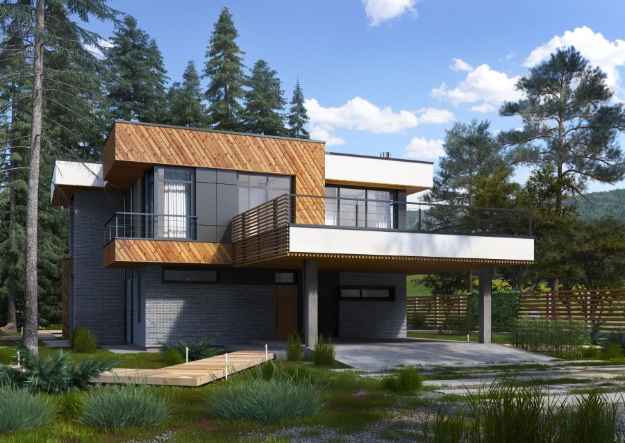 Проект флетхауса с плоской кровлей