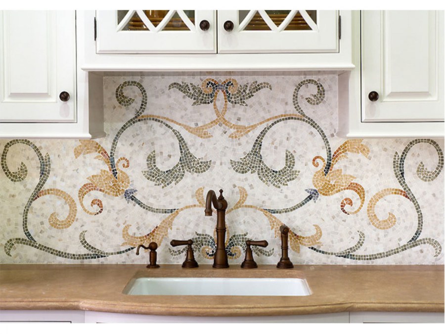 Мозаичное панно на кухне