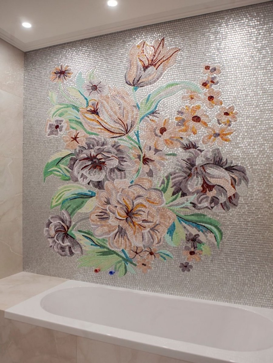 Мозаичное панно в ванную комнату