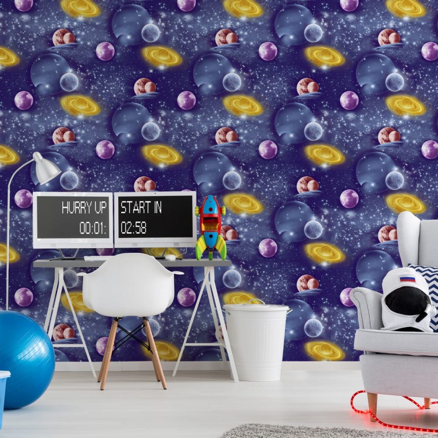 Обои аспект Спейс в интерьере