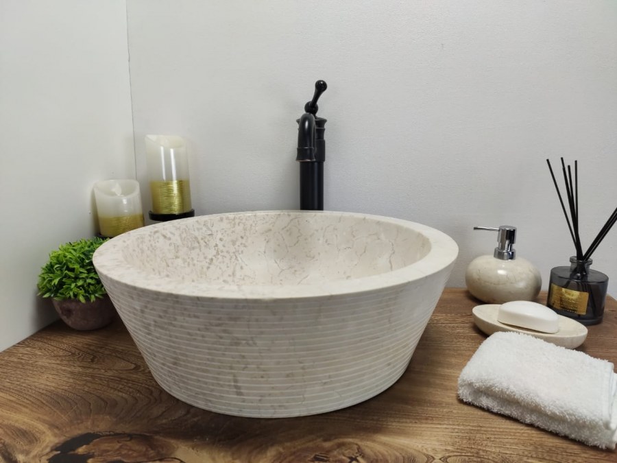 Мраморные раковины для ванной круглые