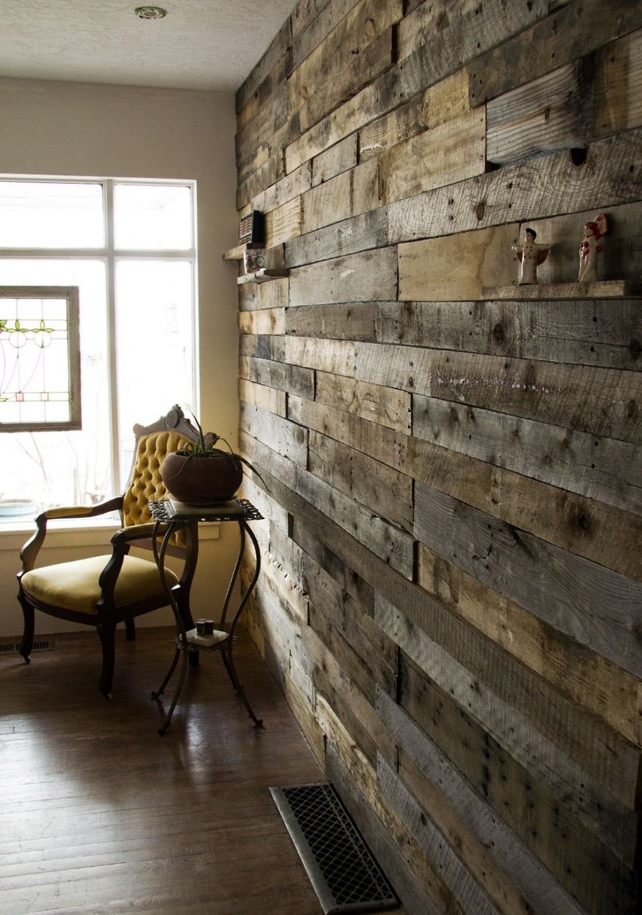Амбарная доска в интерьере в стиле лофт
