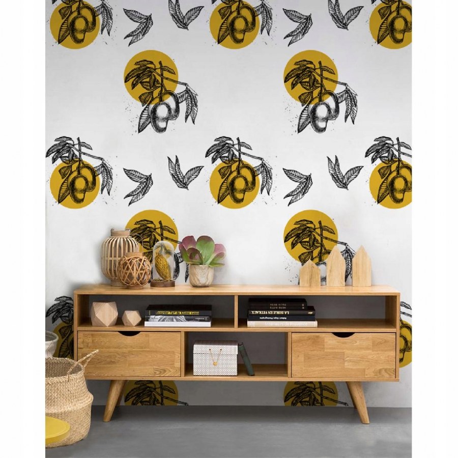 Обои манго в интерьере реальные