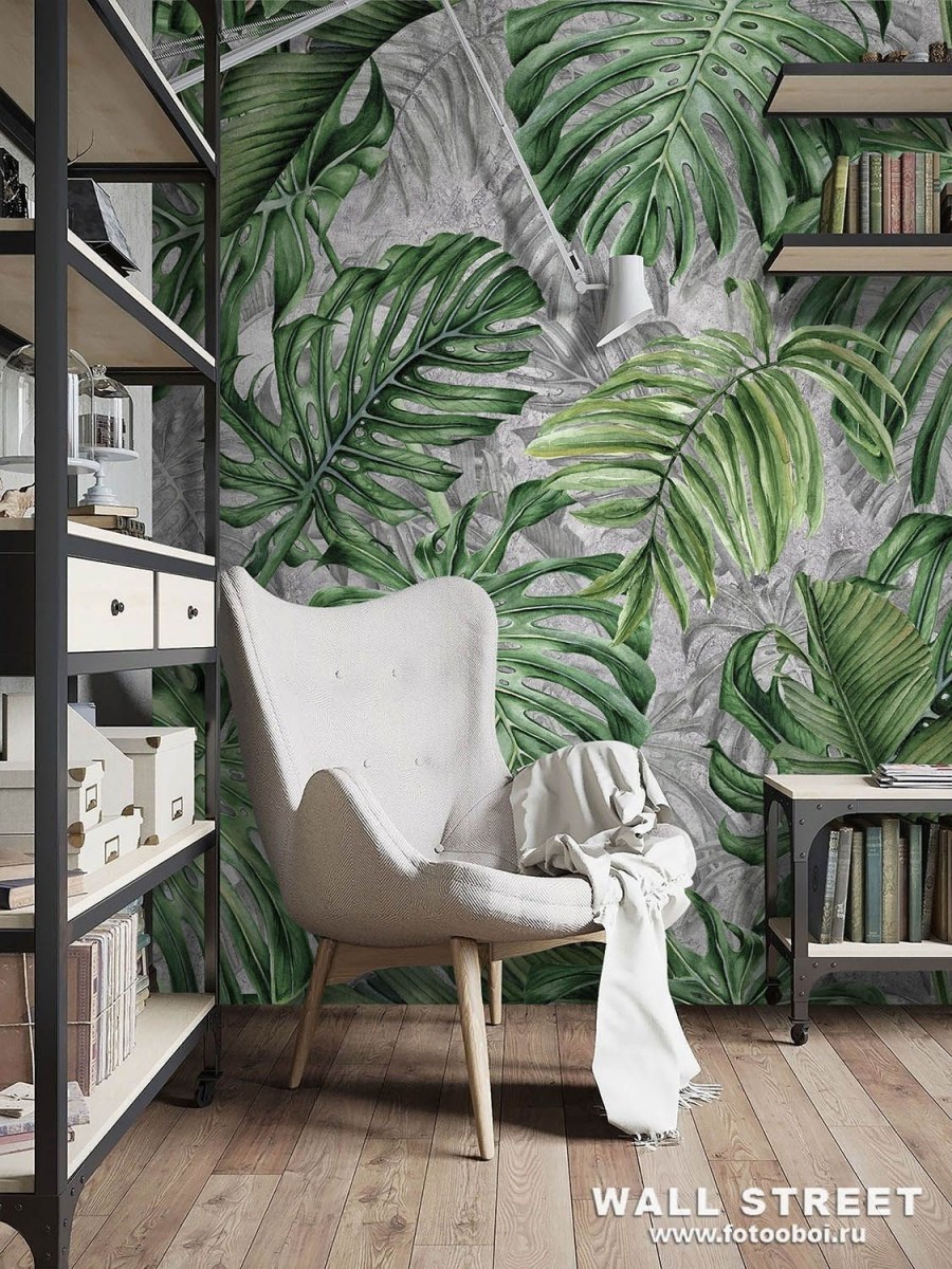 Роспись стен в тропическом стиле