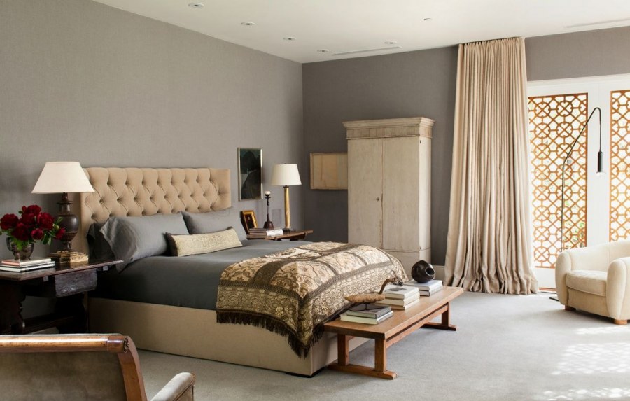 Сочетание серого и бежевого цвета в интерьере