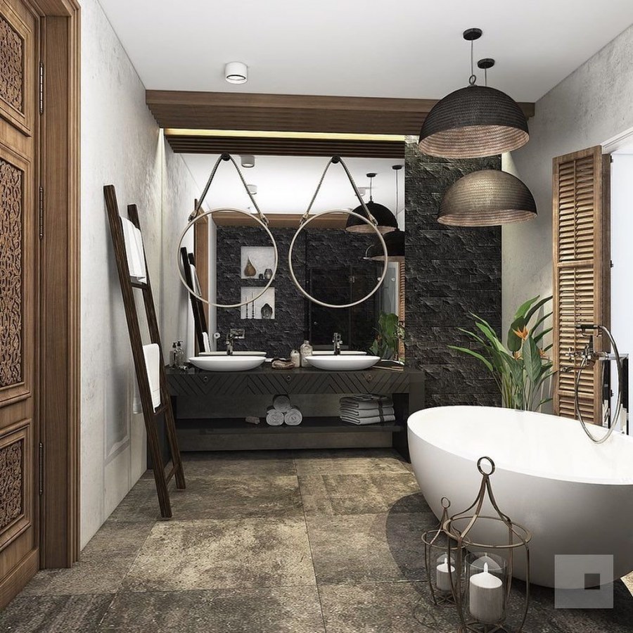 Ванная в стиле Эклектика