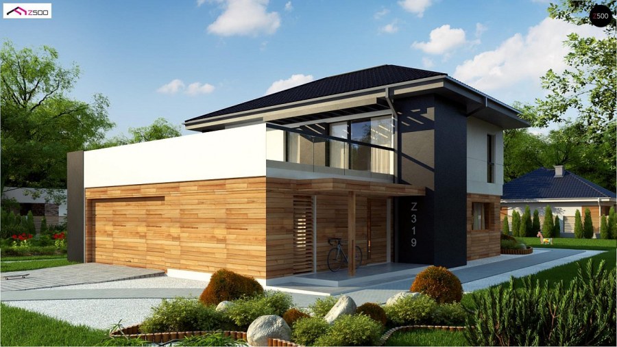 Z500 проекты двухэтажных домов с террасой
