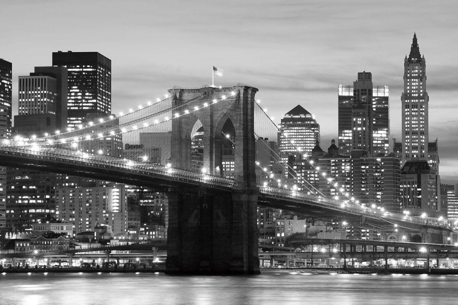 Бруклинский мост Нью-Йорк фреска