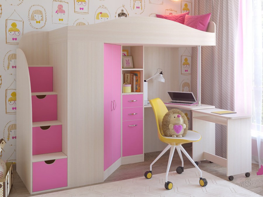 Кровать-чердак ЯРОФФ Юниор 4