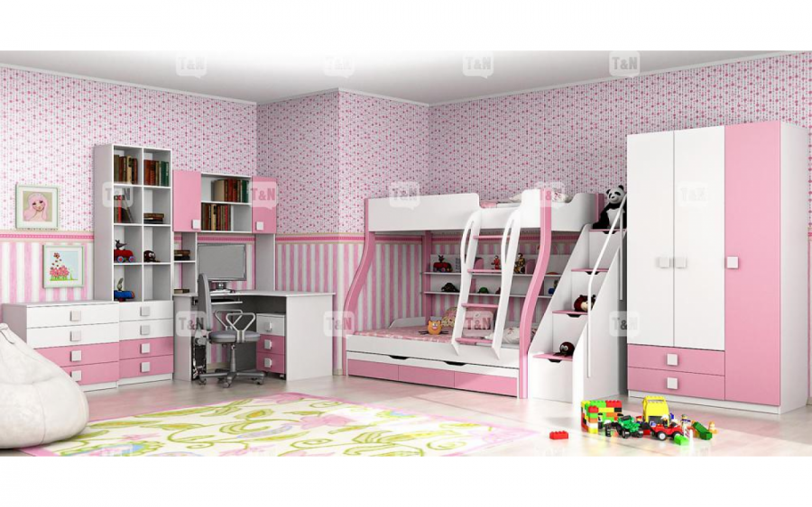 Розовая мебель для девочки