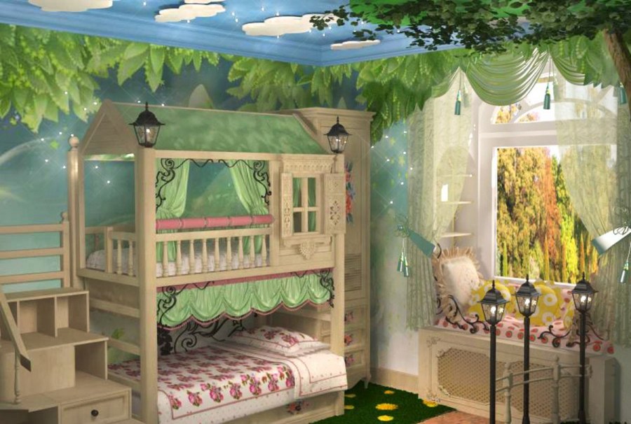 Детская в стиле сказочного леса