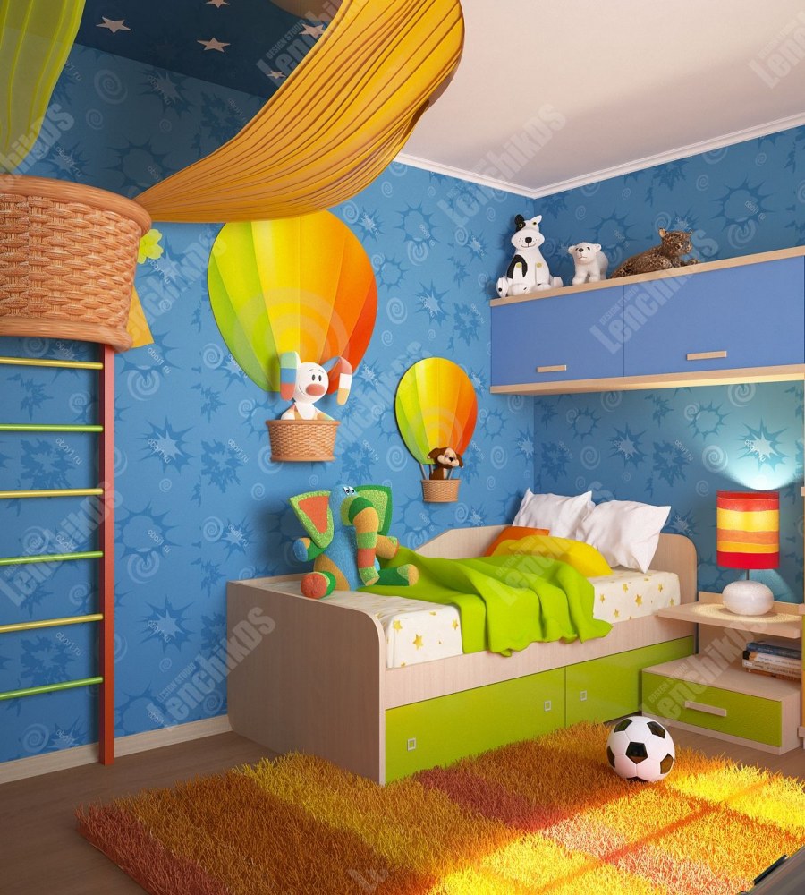 Отделка детской комнаты для мальчика