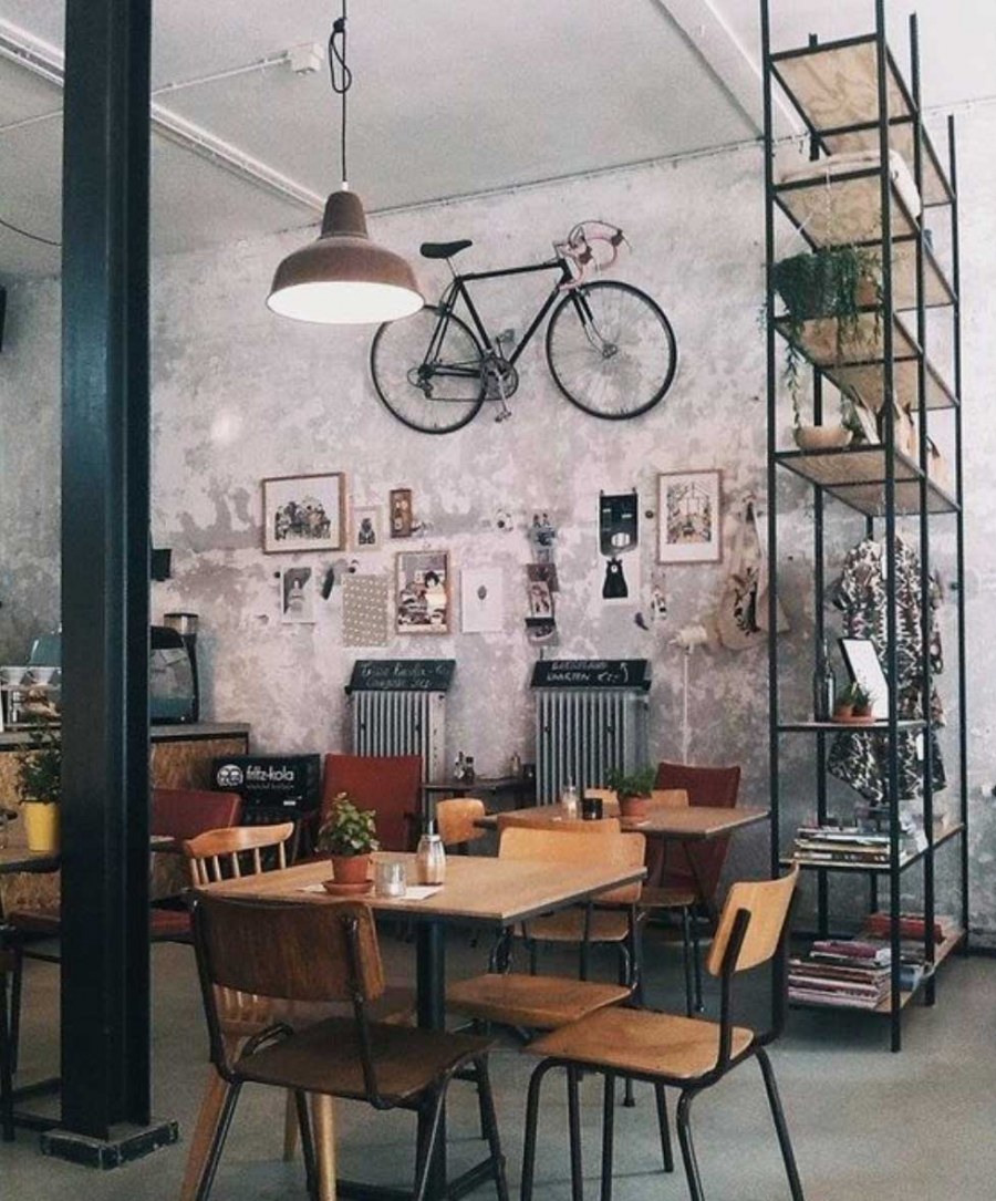 Стиль Индастриал в интерьере кафе