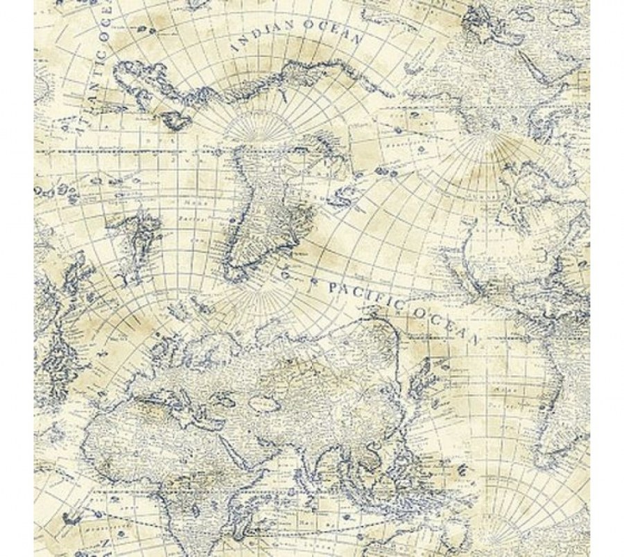 Ткань с географическими картами