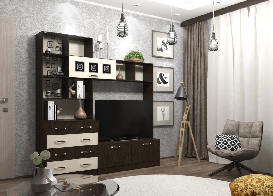 Стенка Ронда ЦСР 2000.1, венге