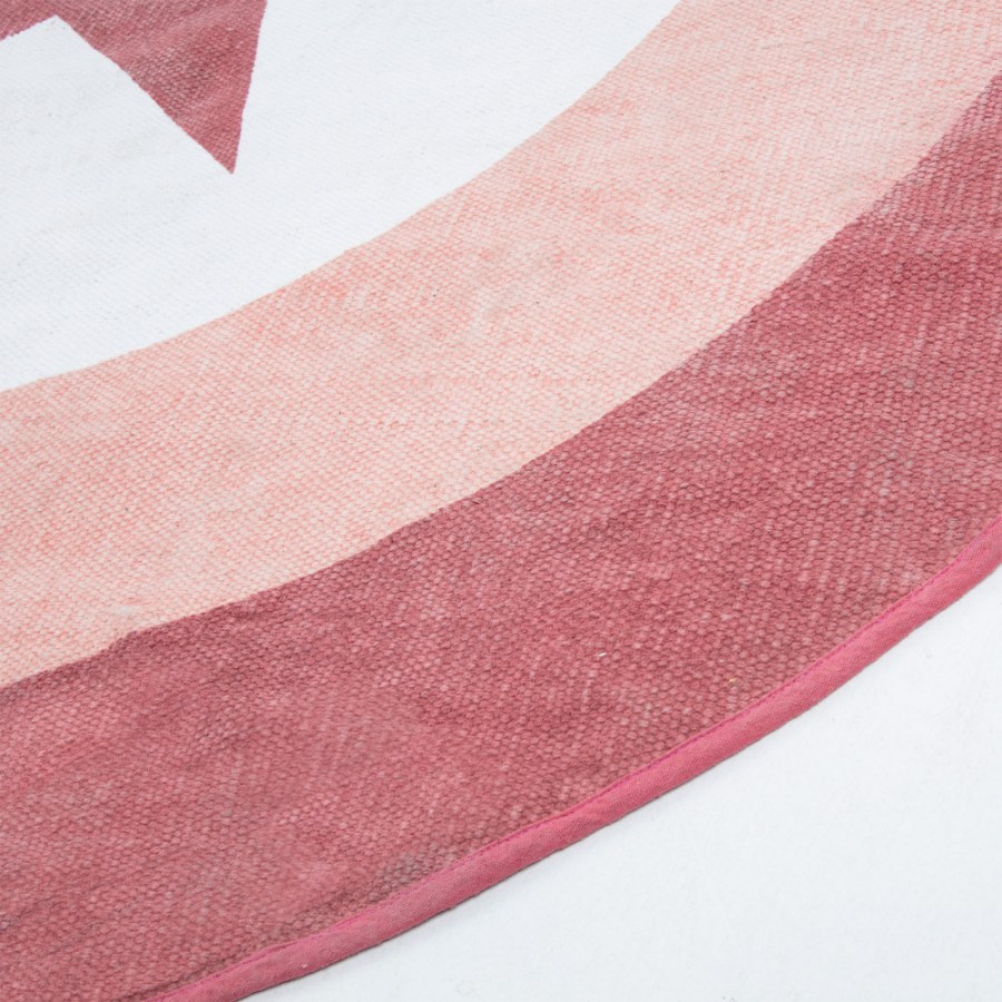 Тонкий ковер розовый хлопок