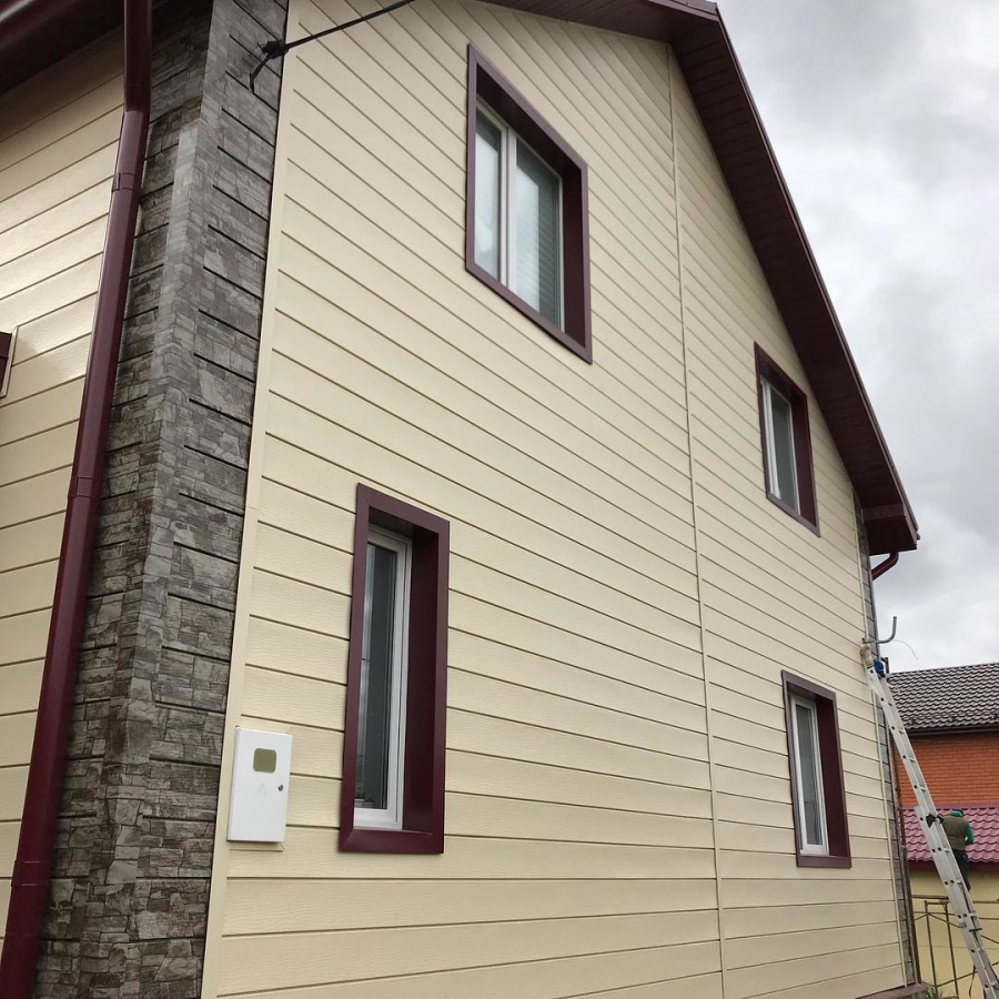 Металлический сайдинг l-брус RAL 1015