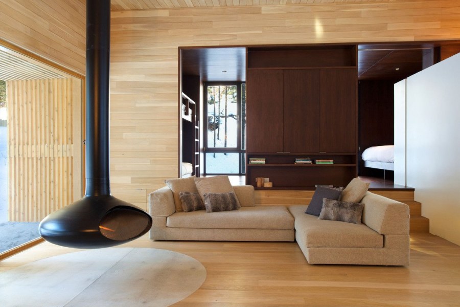 Планкен в интерьере гостиной