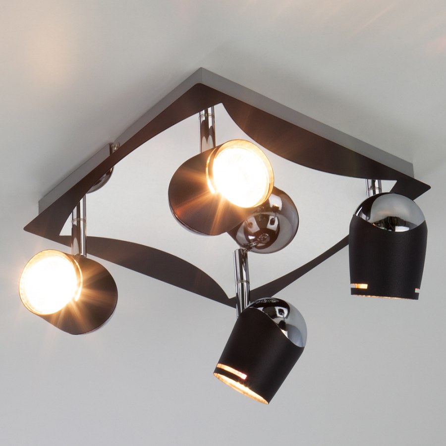 Светильник споты - 20057/4 хром/черный