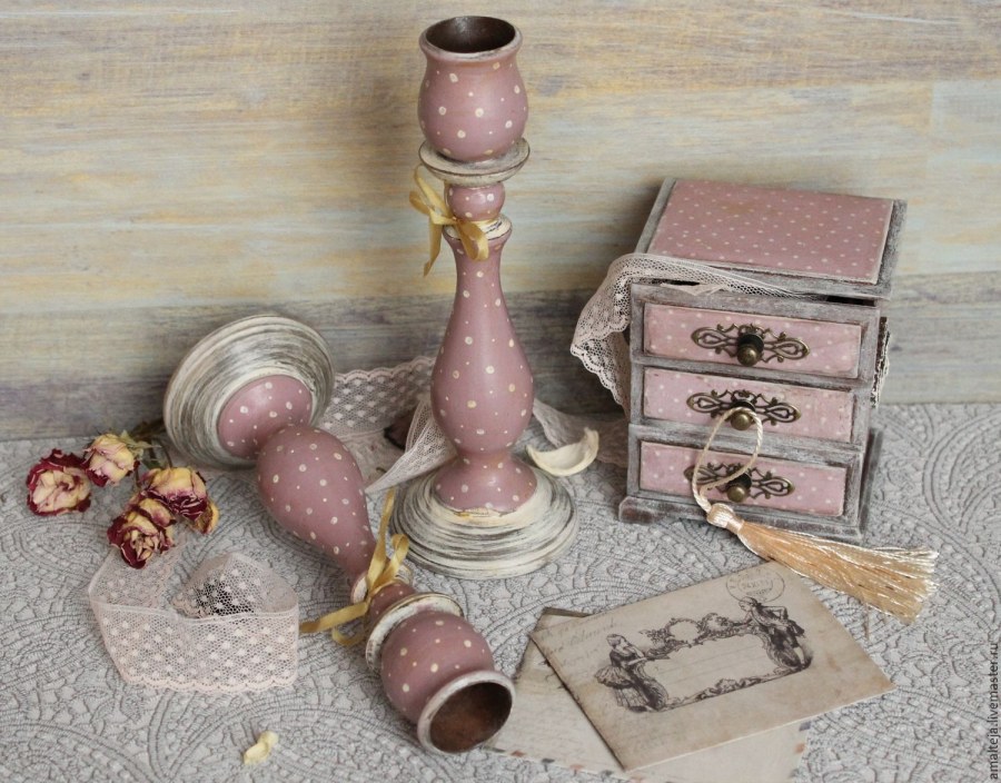 Декупаж подсвечников