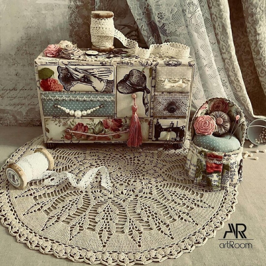 Игольница в винтажном стиле