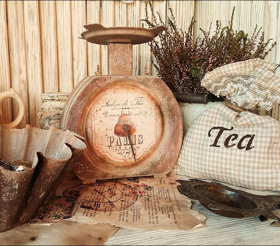 Весы декупаж