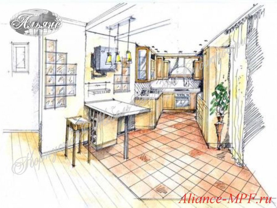 Эскизный проект интерьера