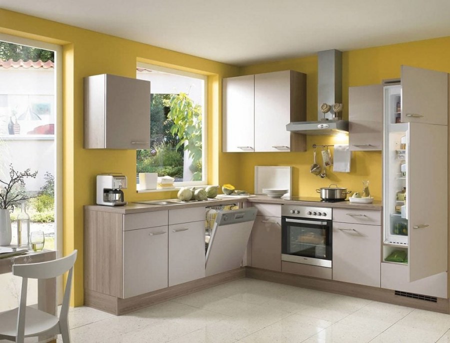 Зеленый цвет в интерьере кухни