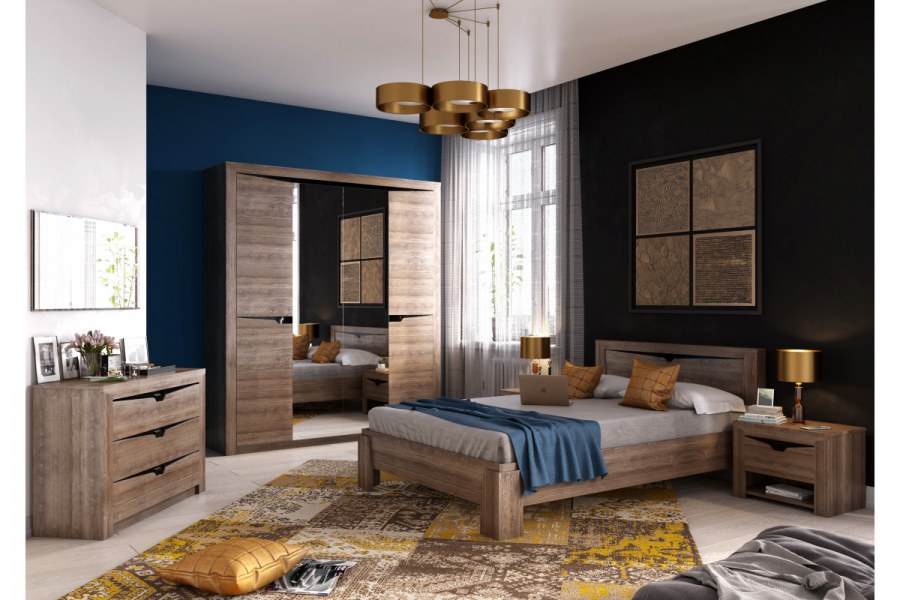 Спальня Сорренто дуб Стирлинг