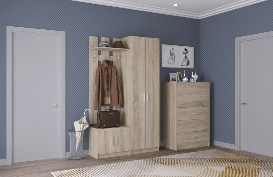 Прихожая лофт сонома НК мебель