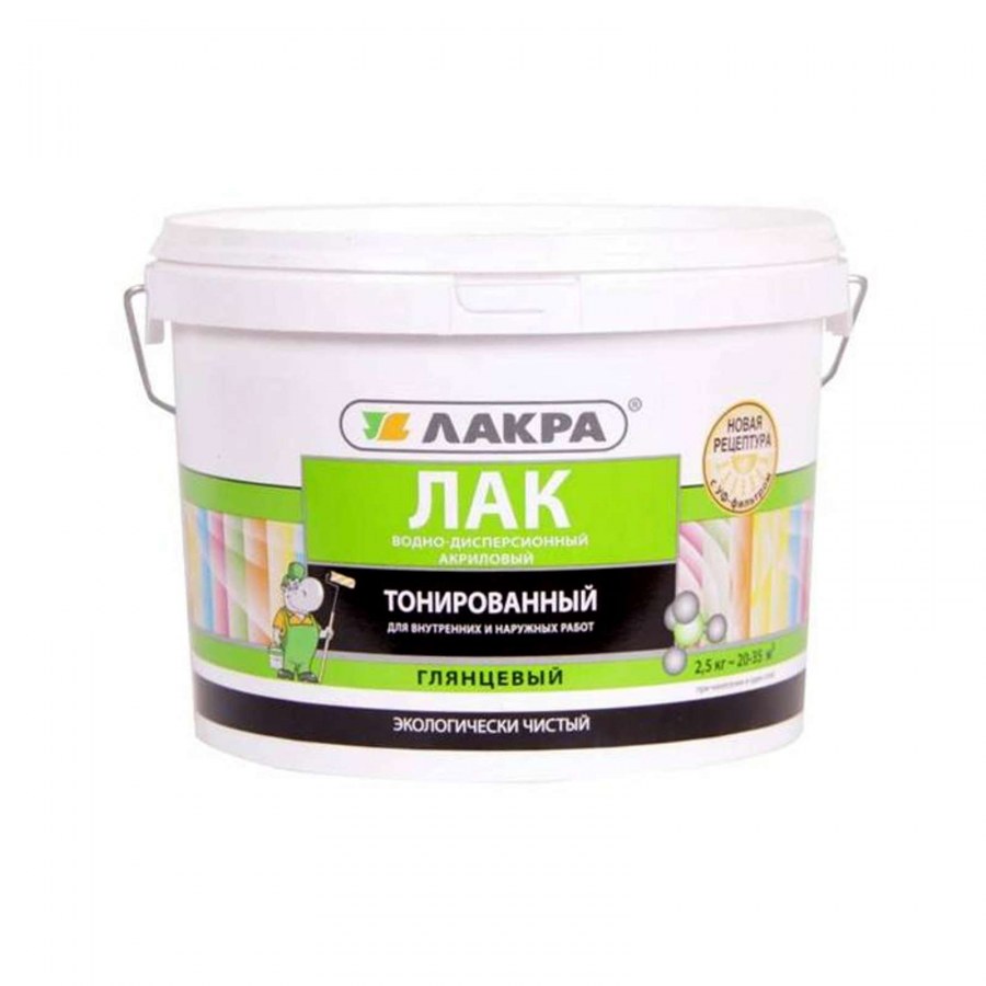 Лак Лакра воднодисперсионный акриловый тонированный (2.5 кг) полиакриловый