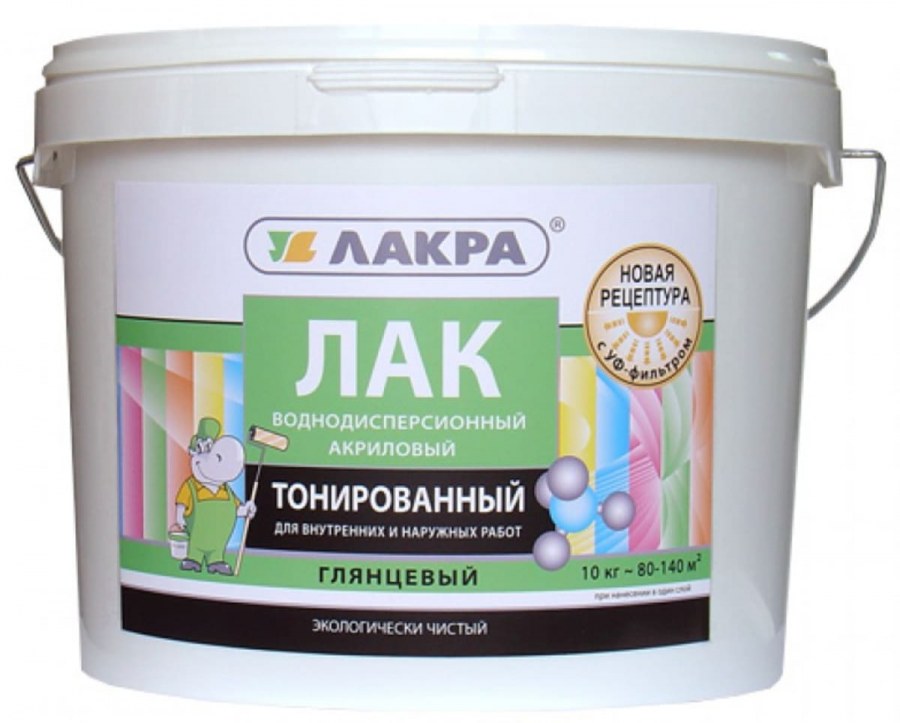 Лак Лакра воднодисперсионный акриловый тонированный (0.9 кг) полиакриловый