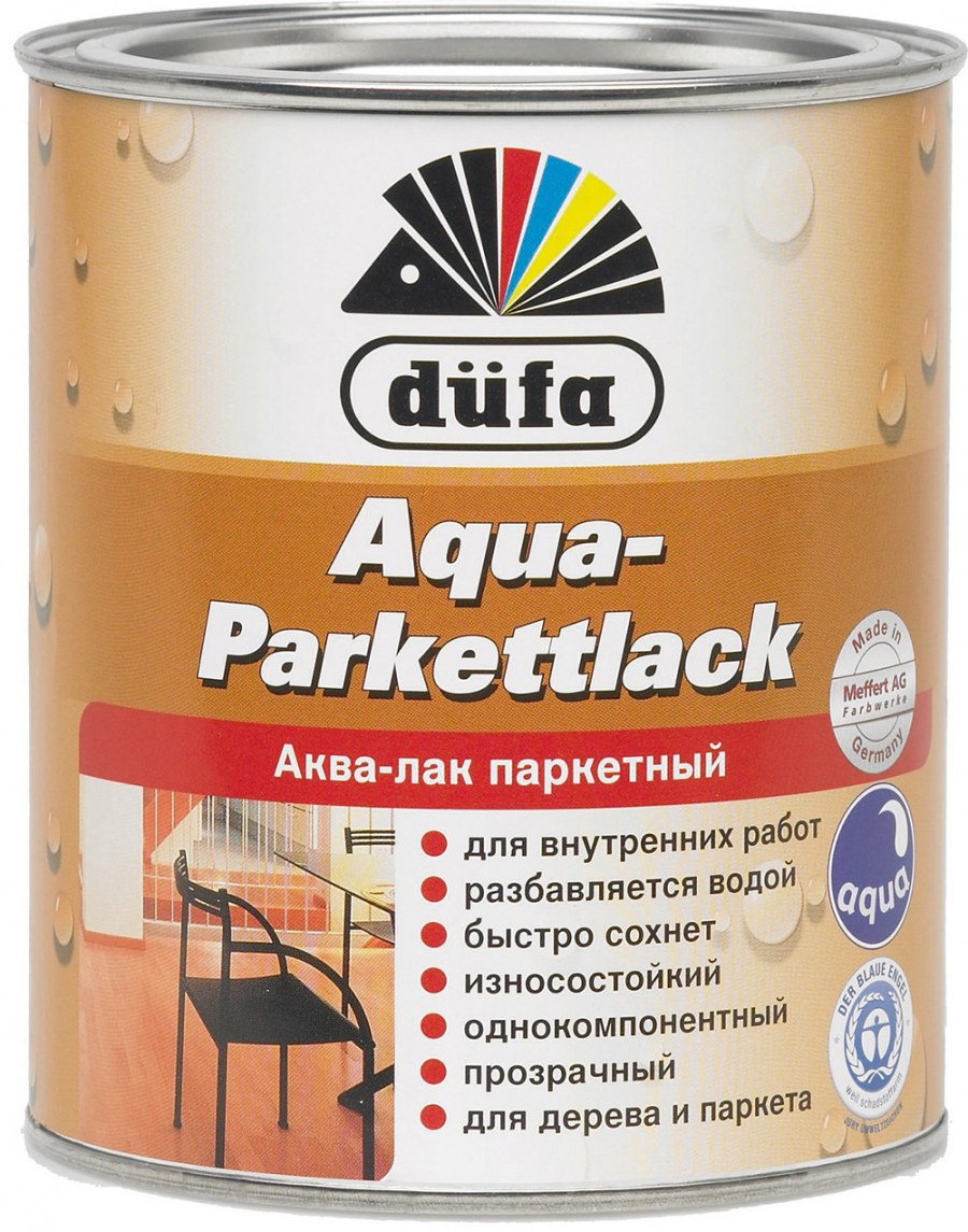 Лак Dufa Aqua-Parkettlack глянцевый (2.5 л) акрил-уретановый