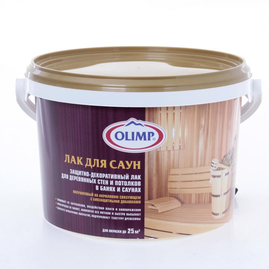 Лак Olimp для саун (2.5 л) полиакриловый