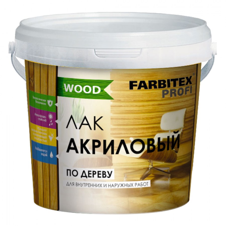 Лак акриловый по дереву FARBITEX профи