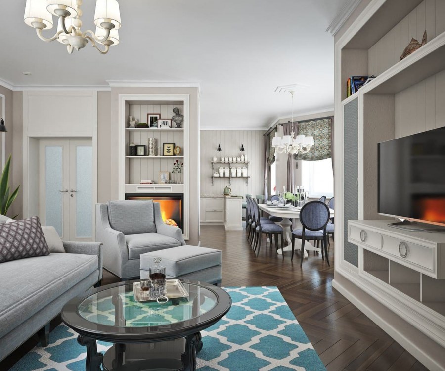 Гостиная в американском стиле