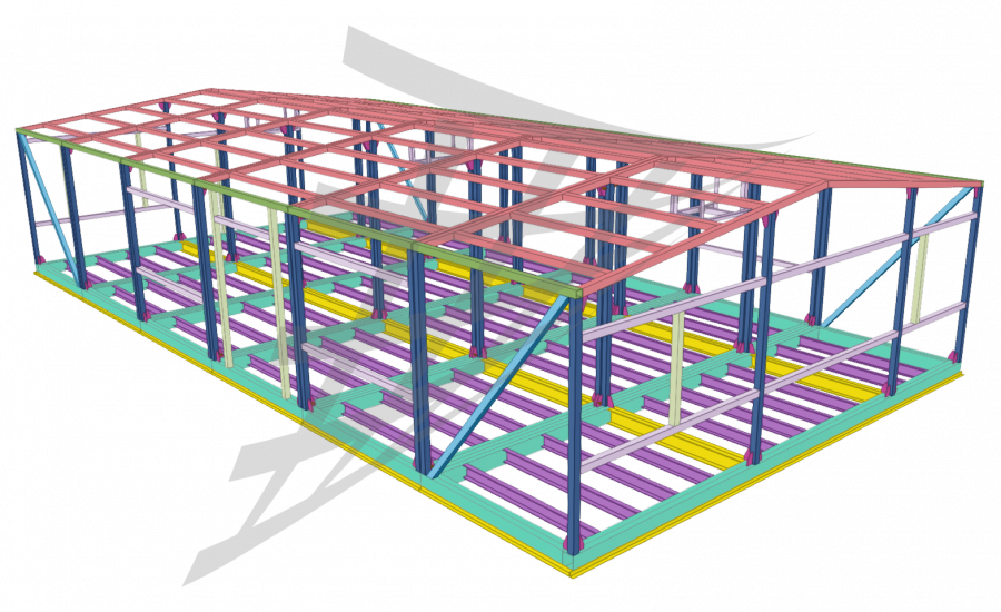Здание с многослойными панелями