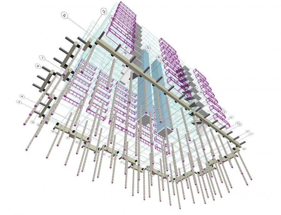 Пространственный каркас здания
