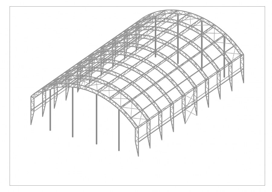 Конструктивная безригельная система с несущими пилонами