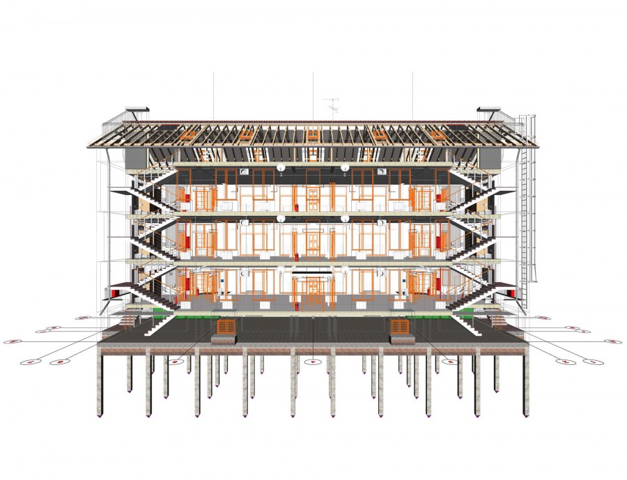 Металлический каркас здания