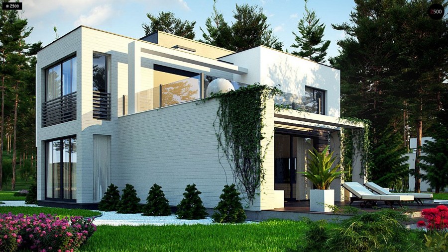 Дом с плоской крышей 160кв