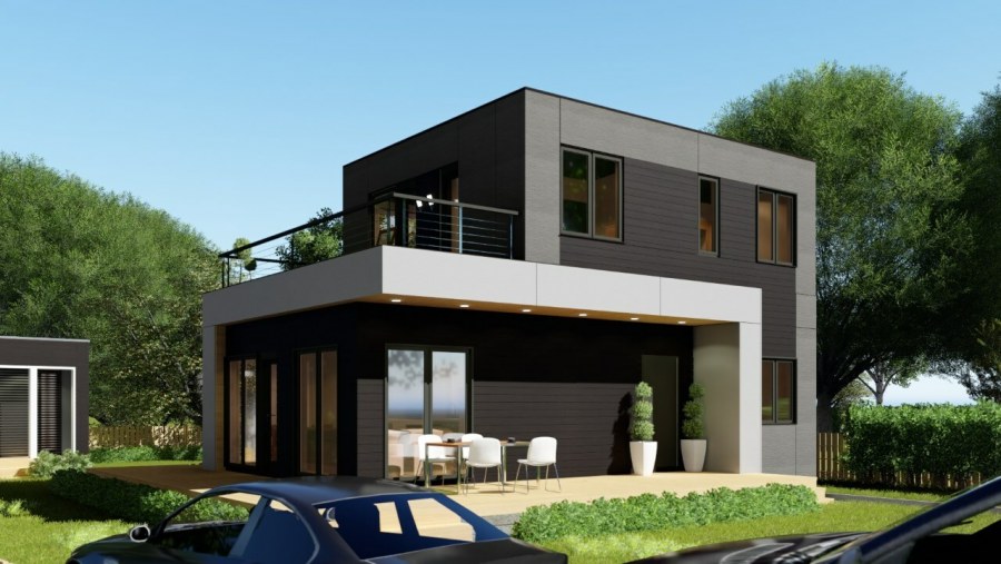 Дуплекс с плоской крышей 20 x 12