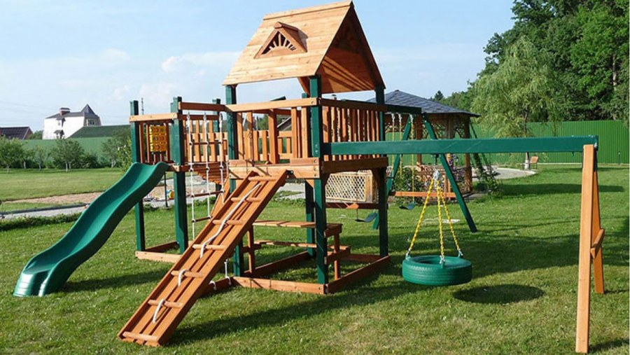 Деревянные детские площадки