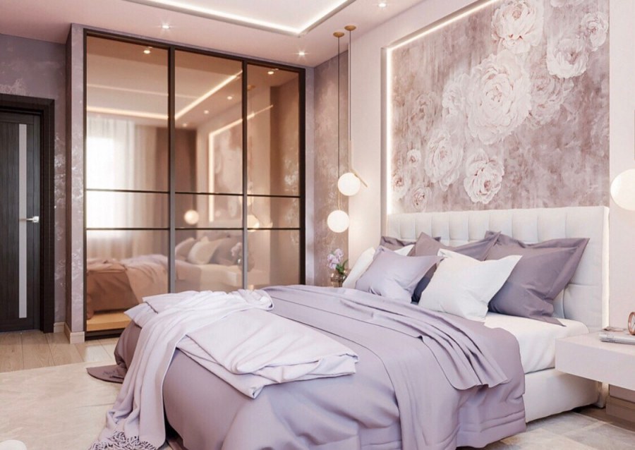 Спальня в светлых оттенках