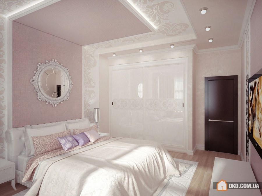 Нежная спальня в светлых тонах