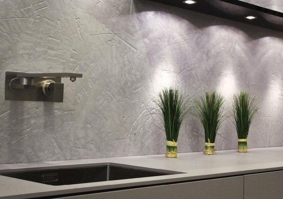 Декоративная штукатурка на кухне