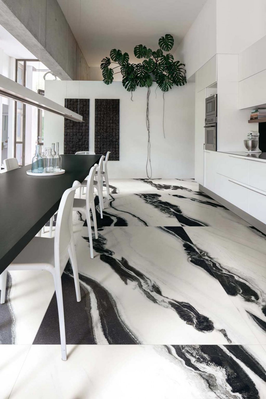 Floor Gres b w Marble