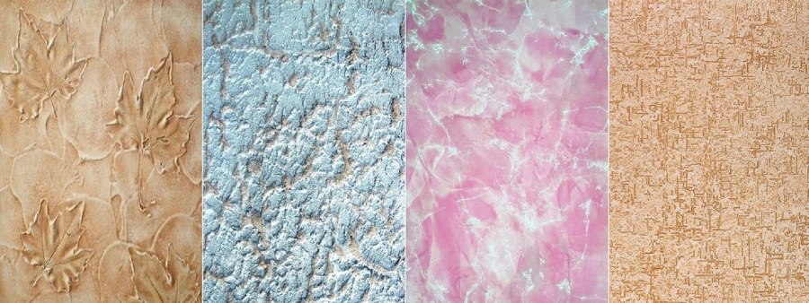 Рельефная шпаклевка стен короед